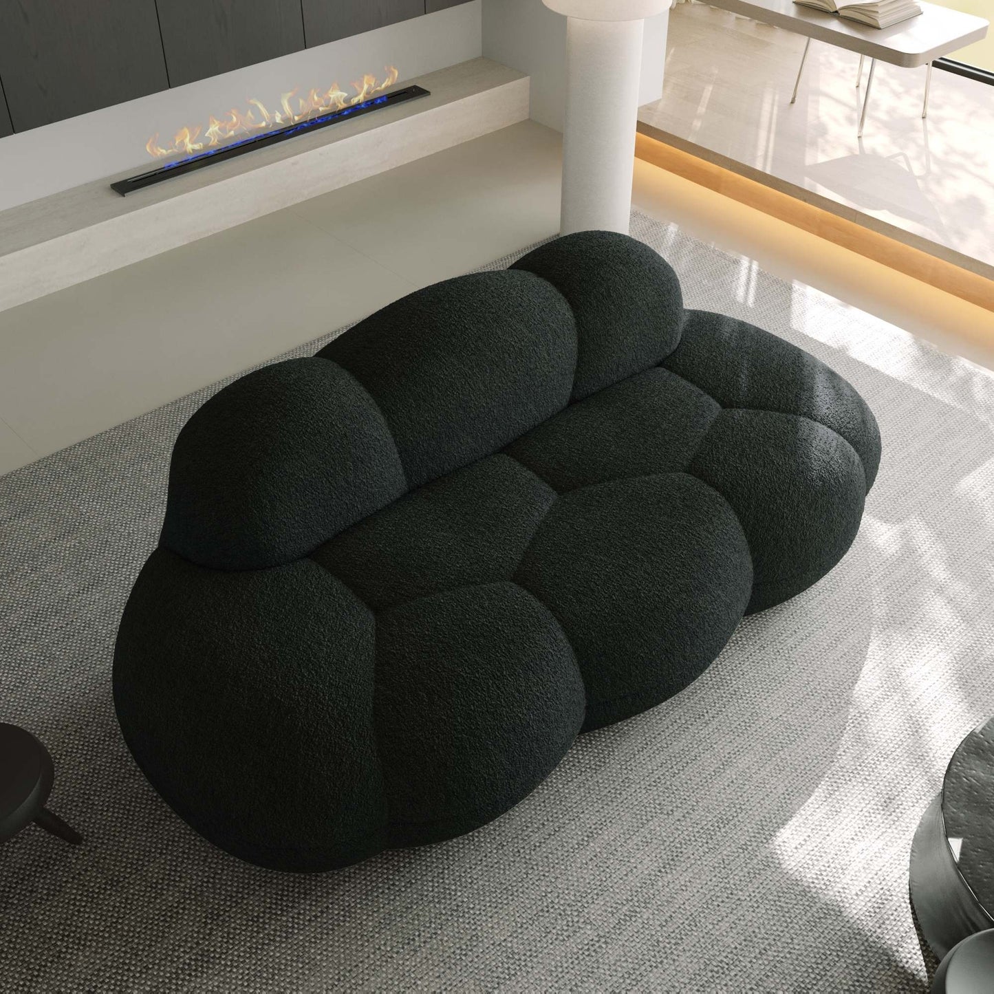 Cloud-Shaped Sofa with Soft Sherpa Upholstery and Kid-Safe Design | Cloud Nine