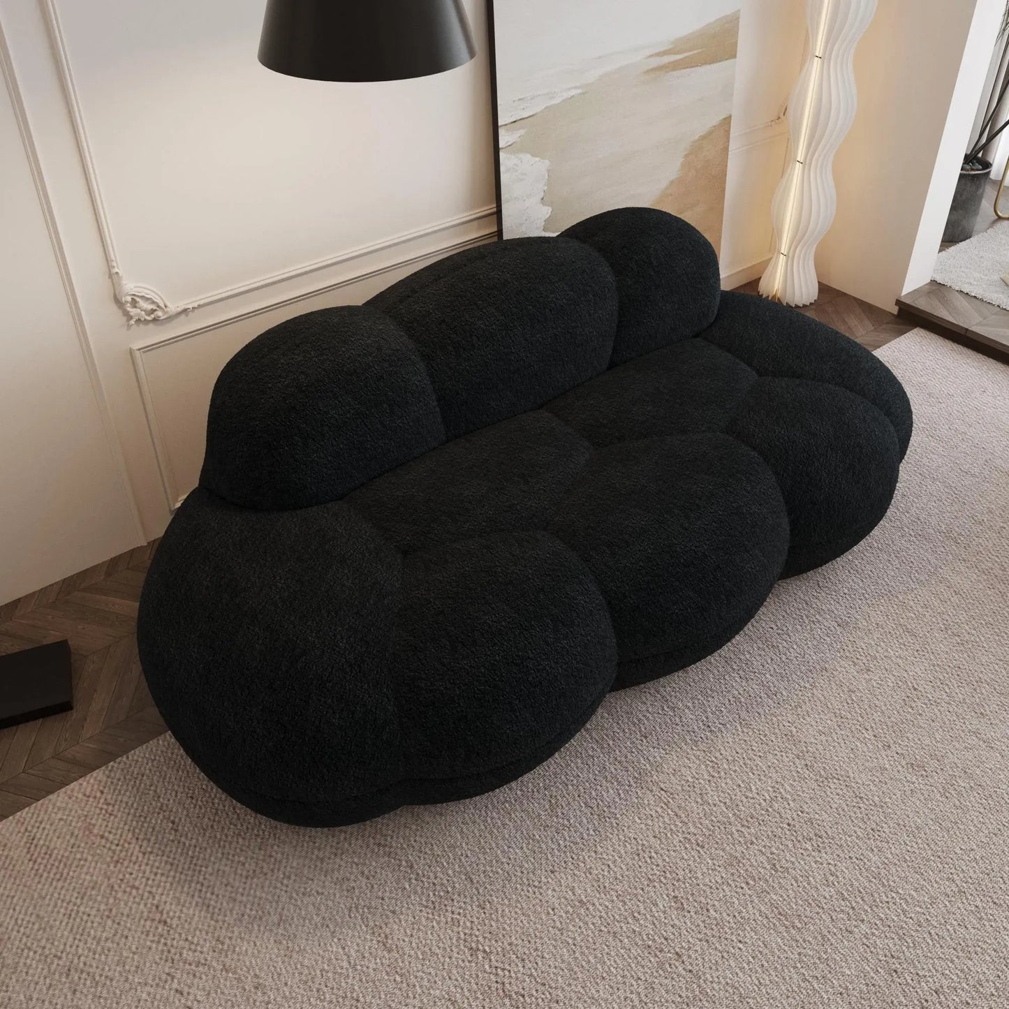 Cloud-Shaped Sofa with Soft Sherpa Upholstery and Kid-Safe Design | Cloud Nine