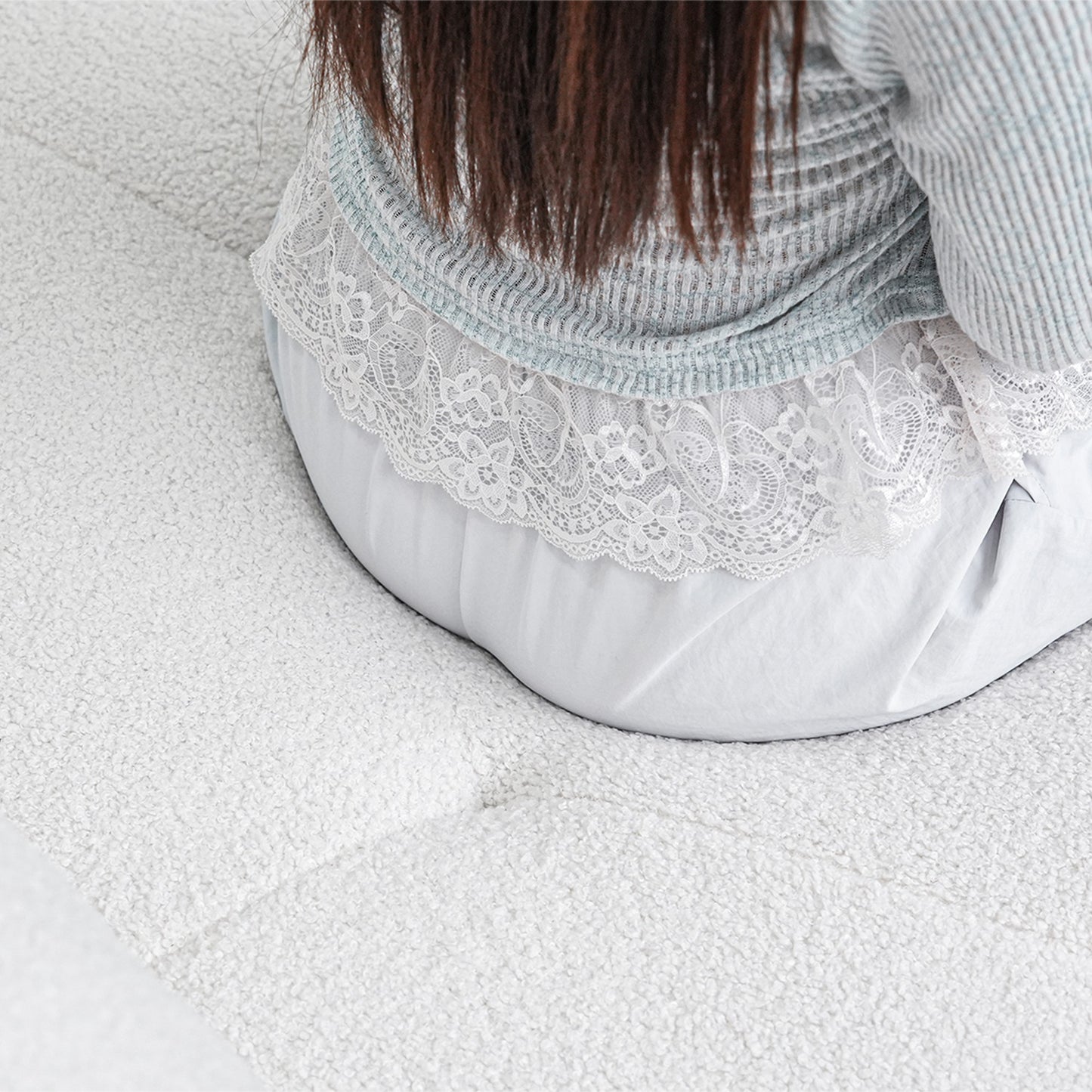 Cloud-Shaped Sofa with Soft Sherpa Upholstery and Kid-Safe Design | Cloud Nine