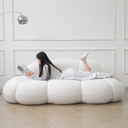 Cloud-Shaped Sofa with Soft Sherpa Upholstery and Kid-Safe Design | Cloud Nine