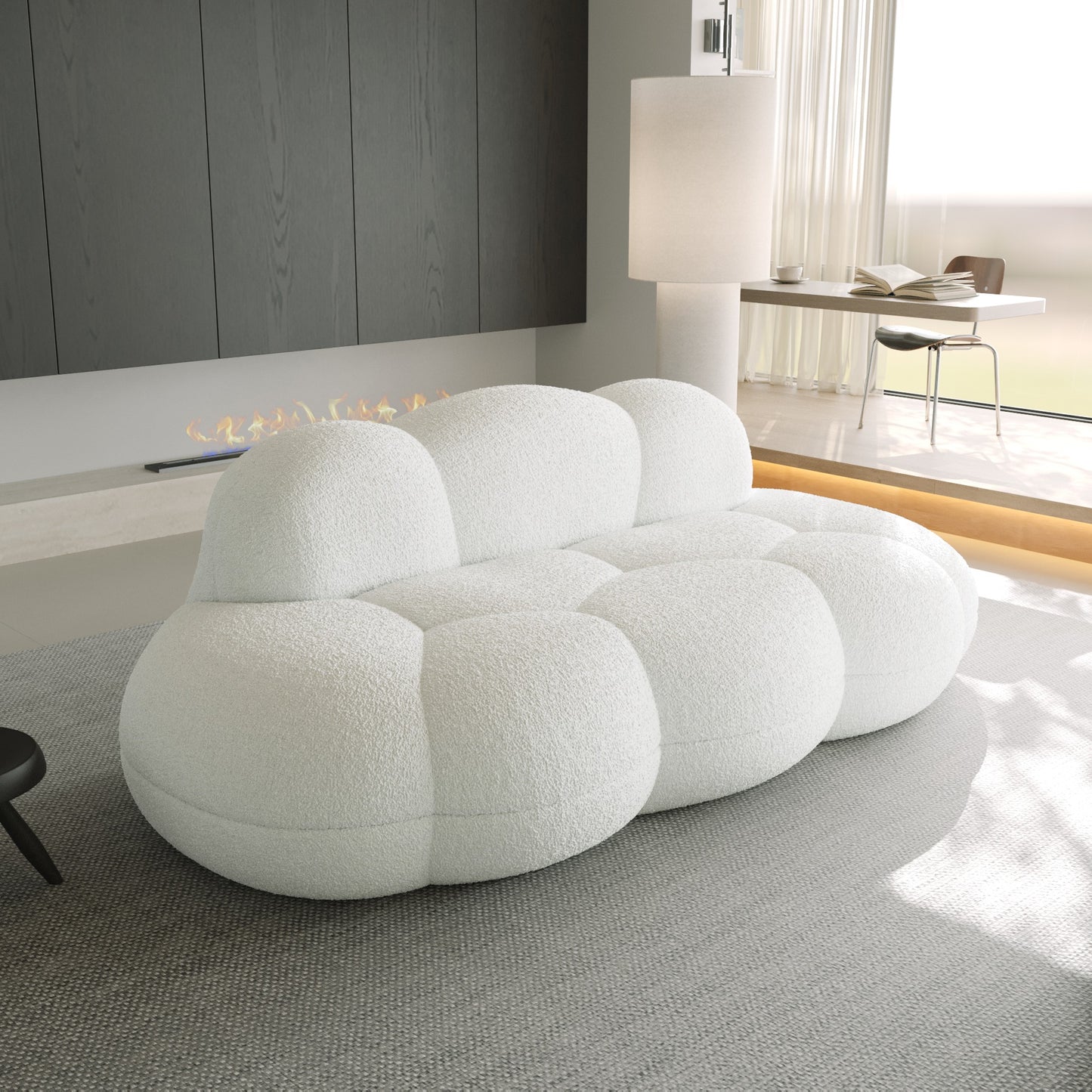 Cloud-Shaped Sofa with Soft Sherpa Upholstery and Kid-Safe Design | Cloud Nine