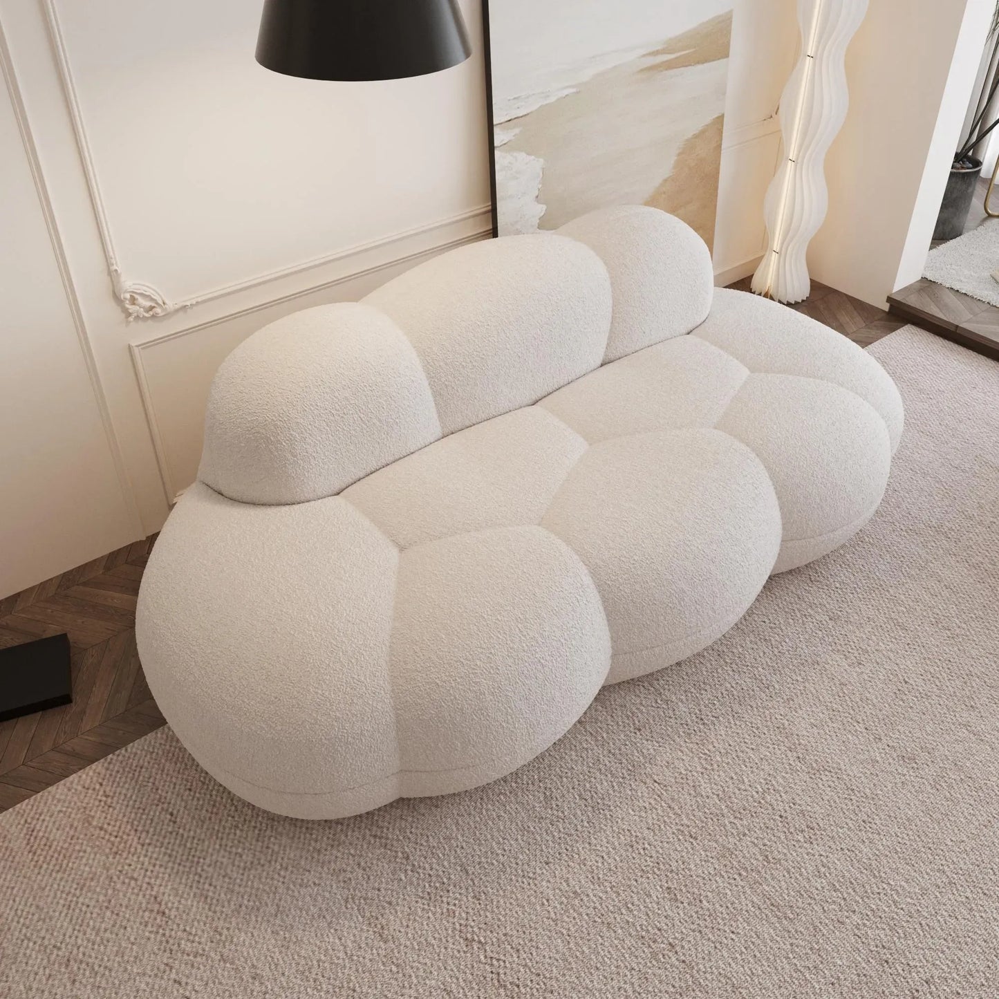 Cloud-Shaped Sofa with Soft Sherpa Upholstery and Kid-Safe Design | Cloud Nine