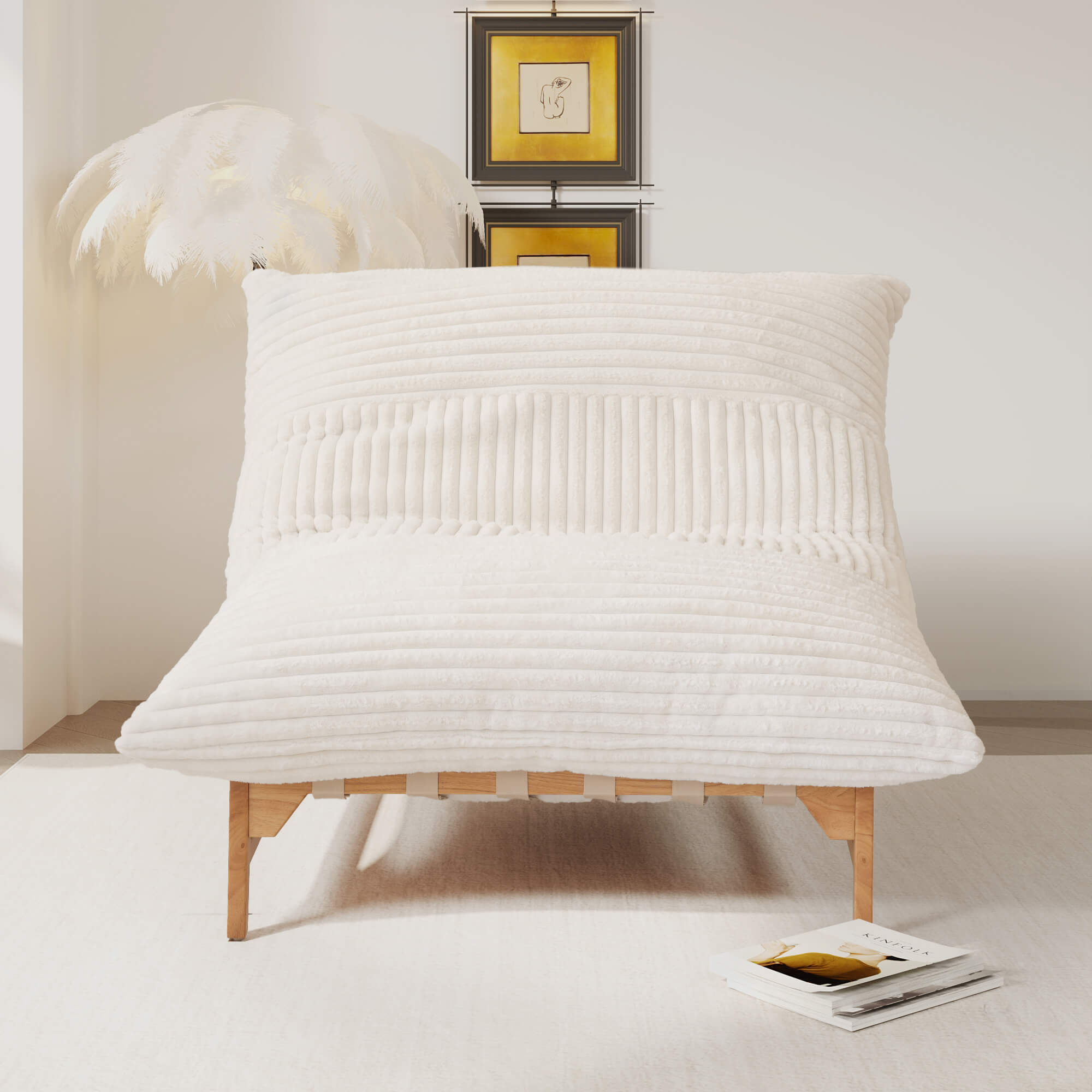 Oversized Armchair in Faux Fur