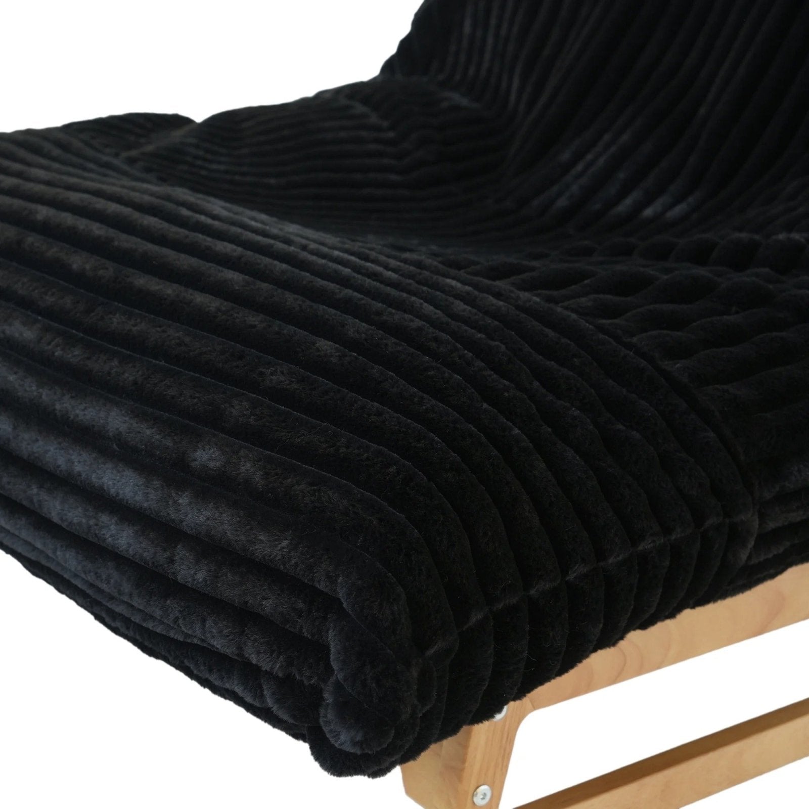 Washable Oversized Chaise Lounge Chair in Black