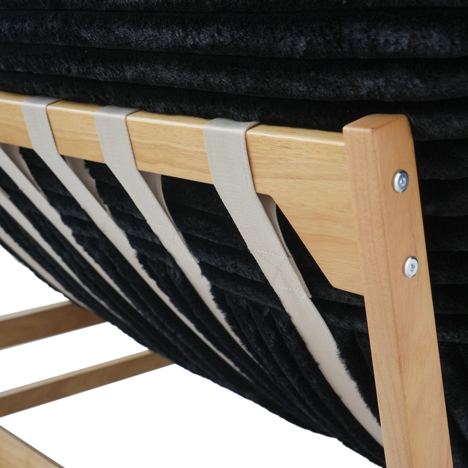 Washable Oversized Chaise Lounge Chair in Black