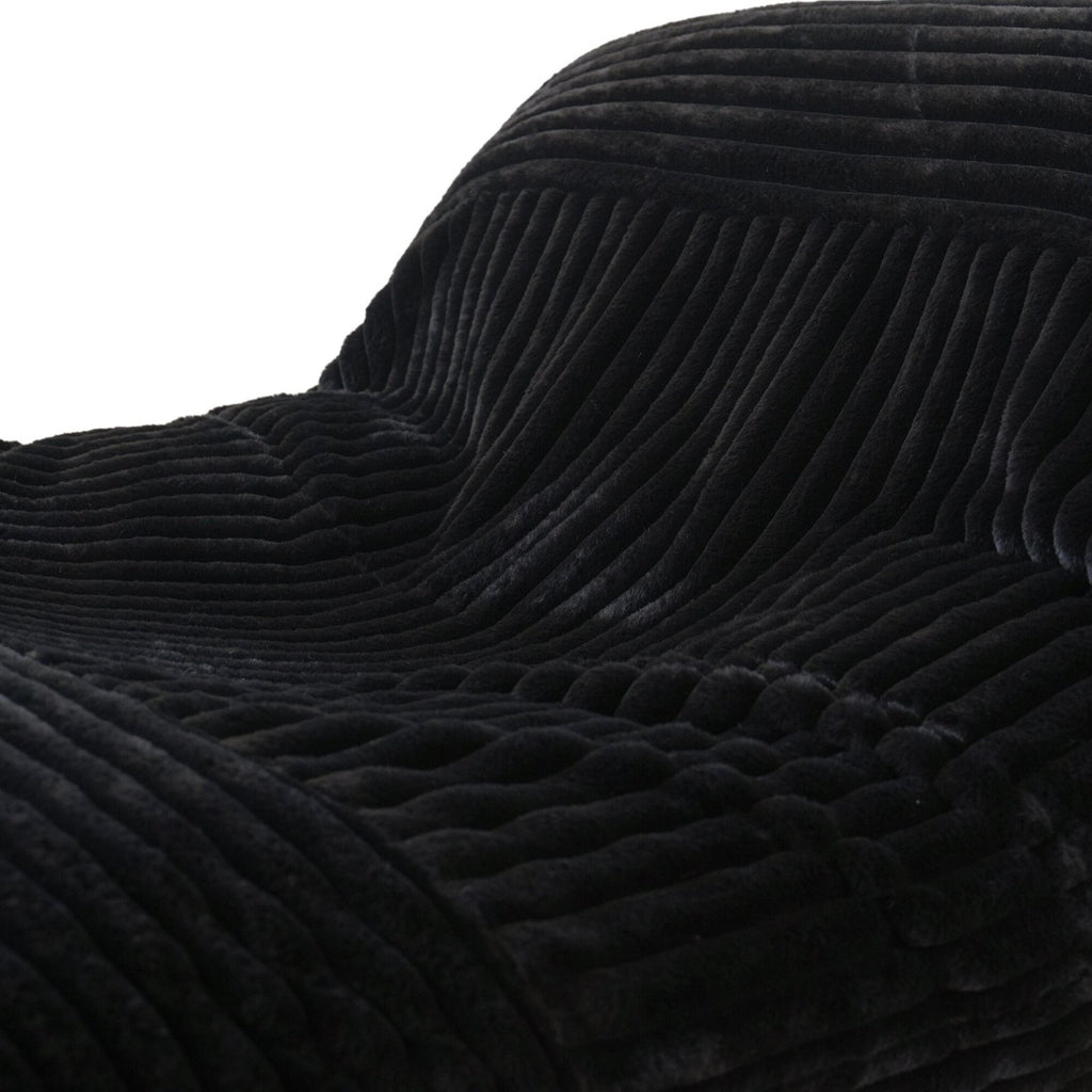 Washable Oversized Chaise Lounge Chair in Black