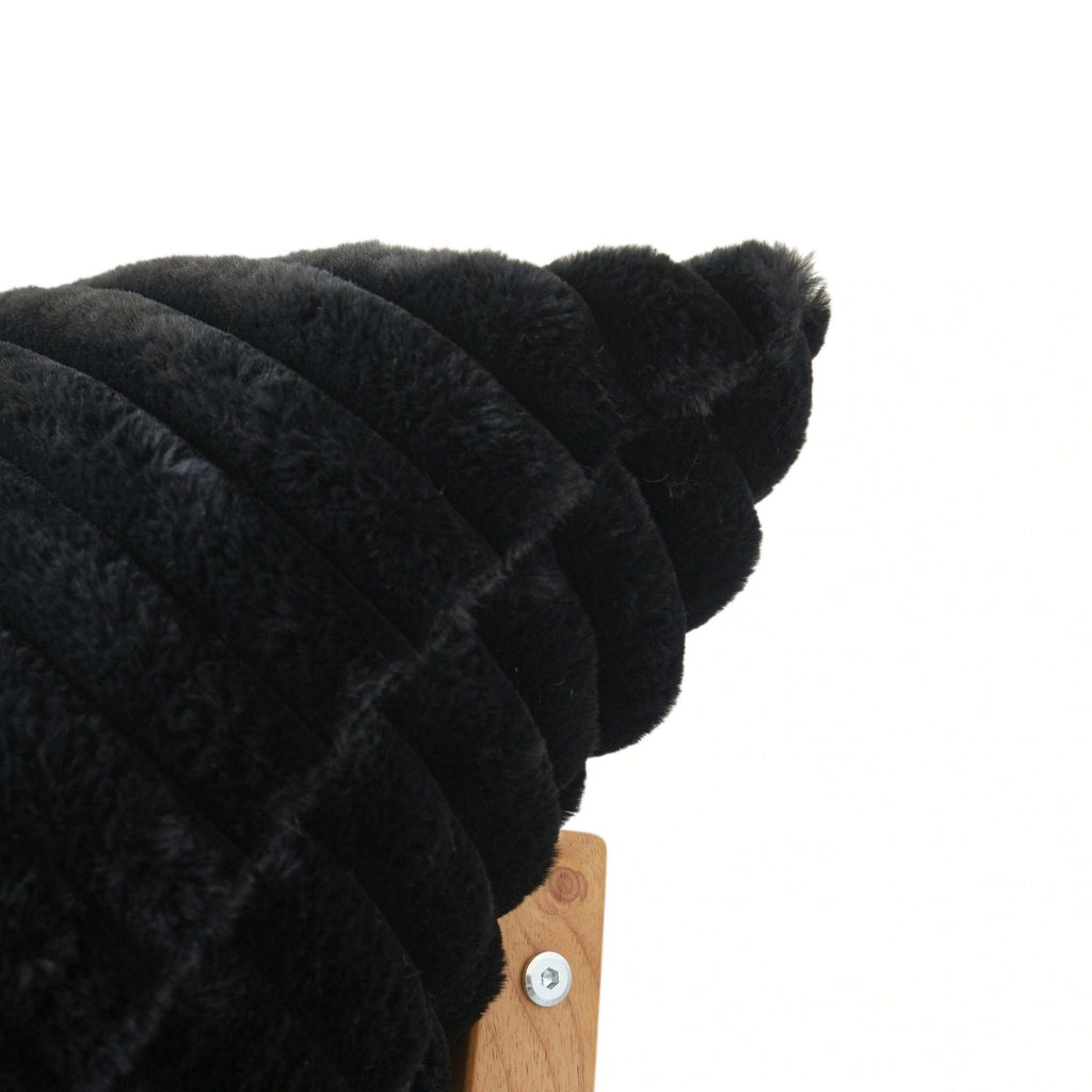 Washable Oversized Chaise Lounge Chair in Black