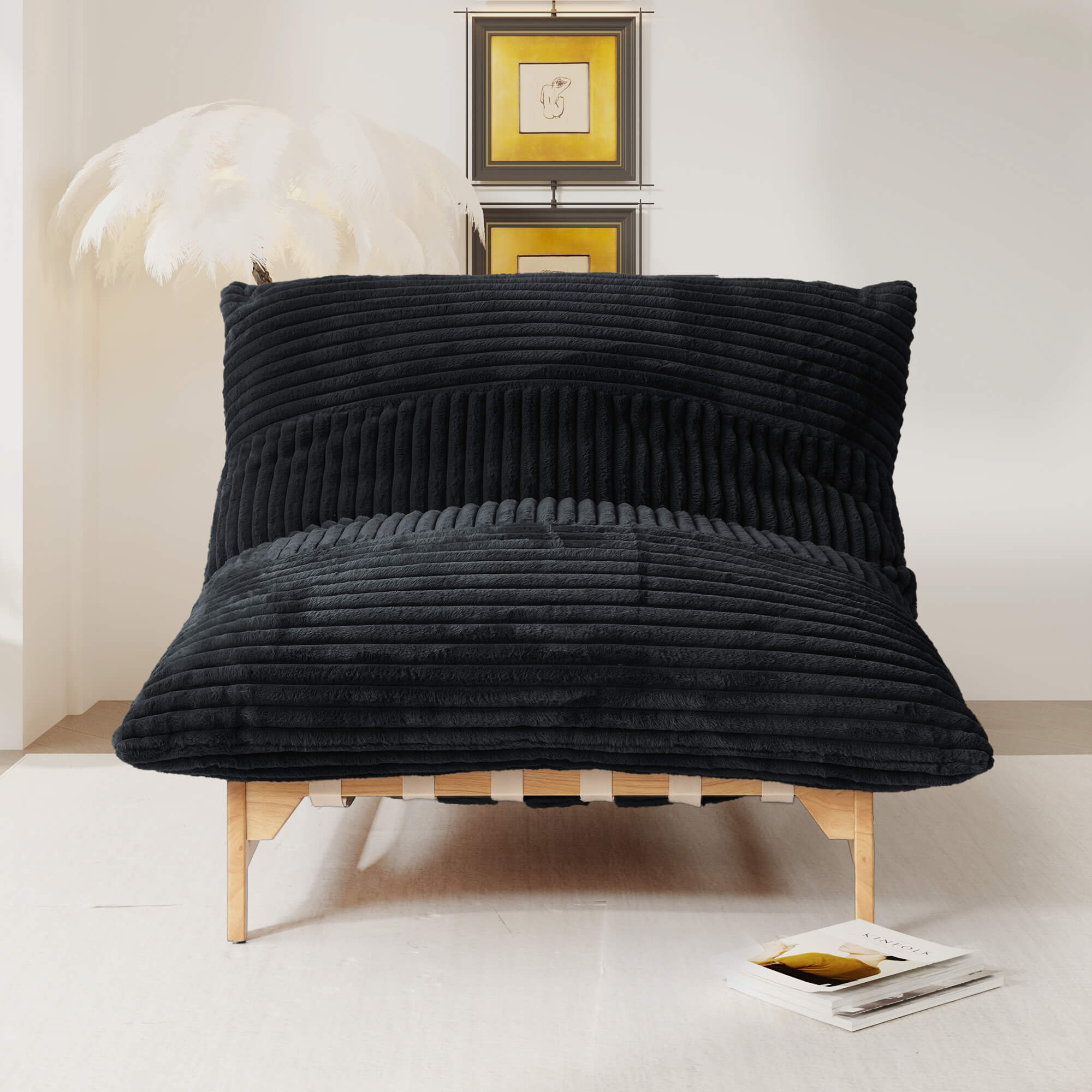 Oversized Armchair in Faux Fur