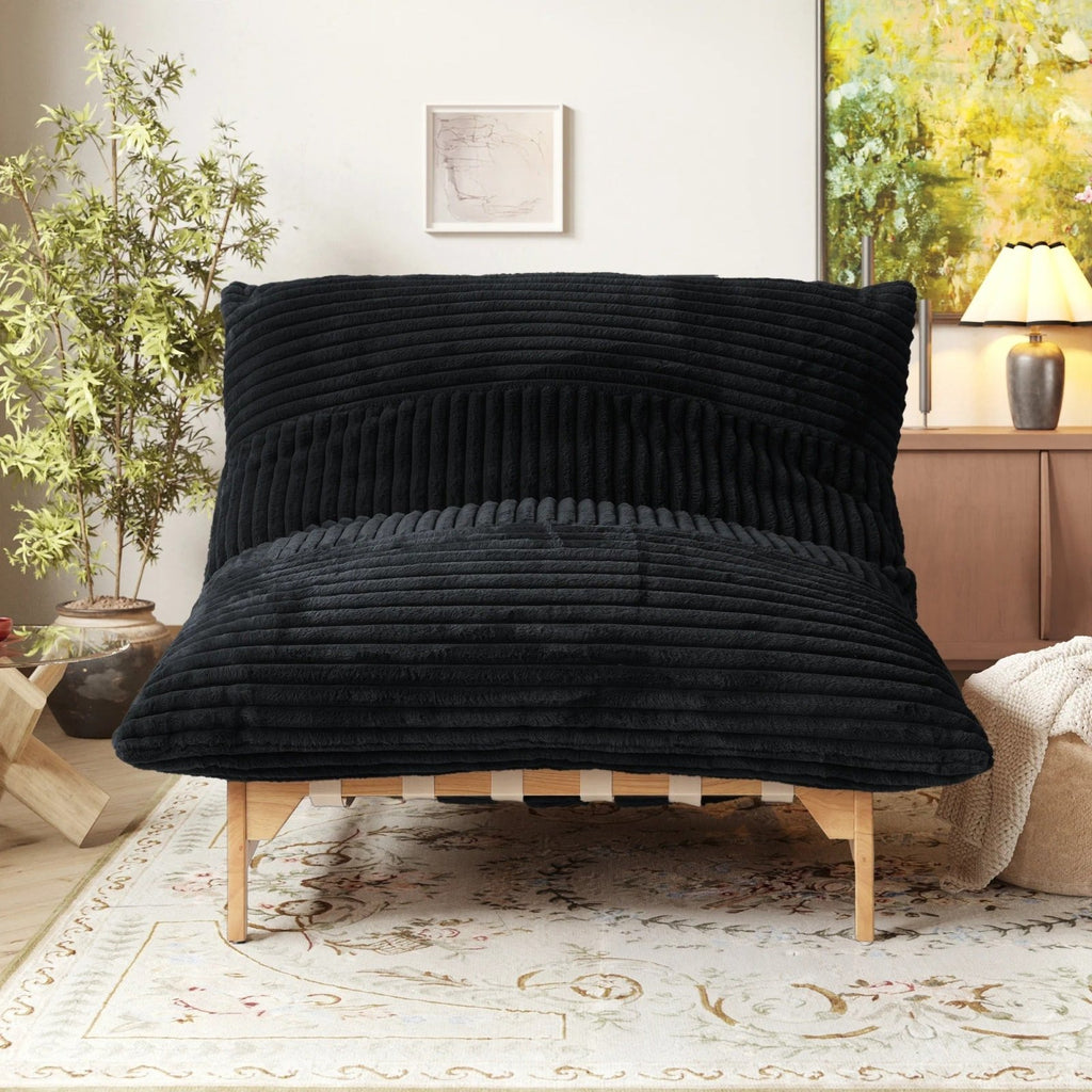 Washable Oversized Chaise Lounge Chair in Black