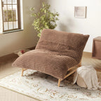 Washable Oversized Chaise Lounge Chair in Brown