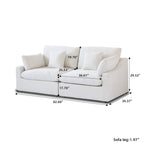 Modular Washable Slope Arm 2-Seater in Khaki