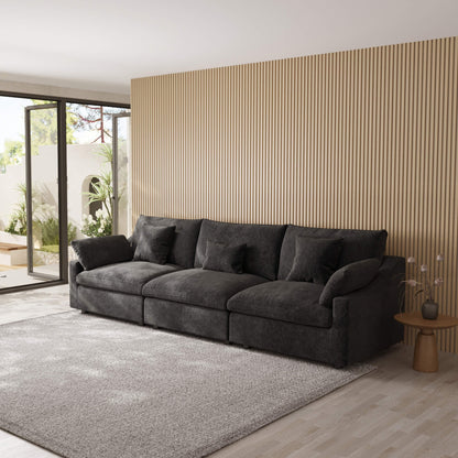 3-Seater Washable Cloud Sectional Sofa with Removable Cushions and Pillow Covers | Nephele