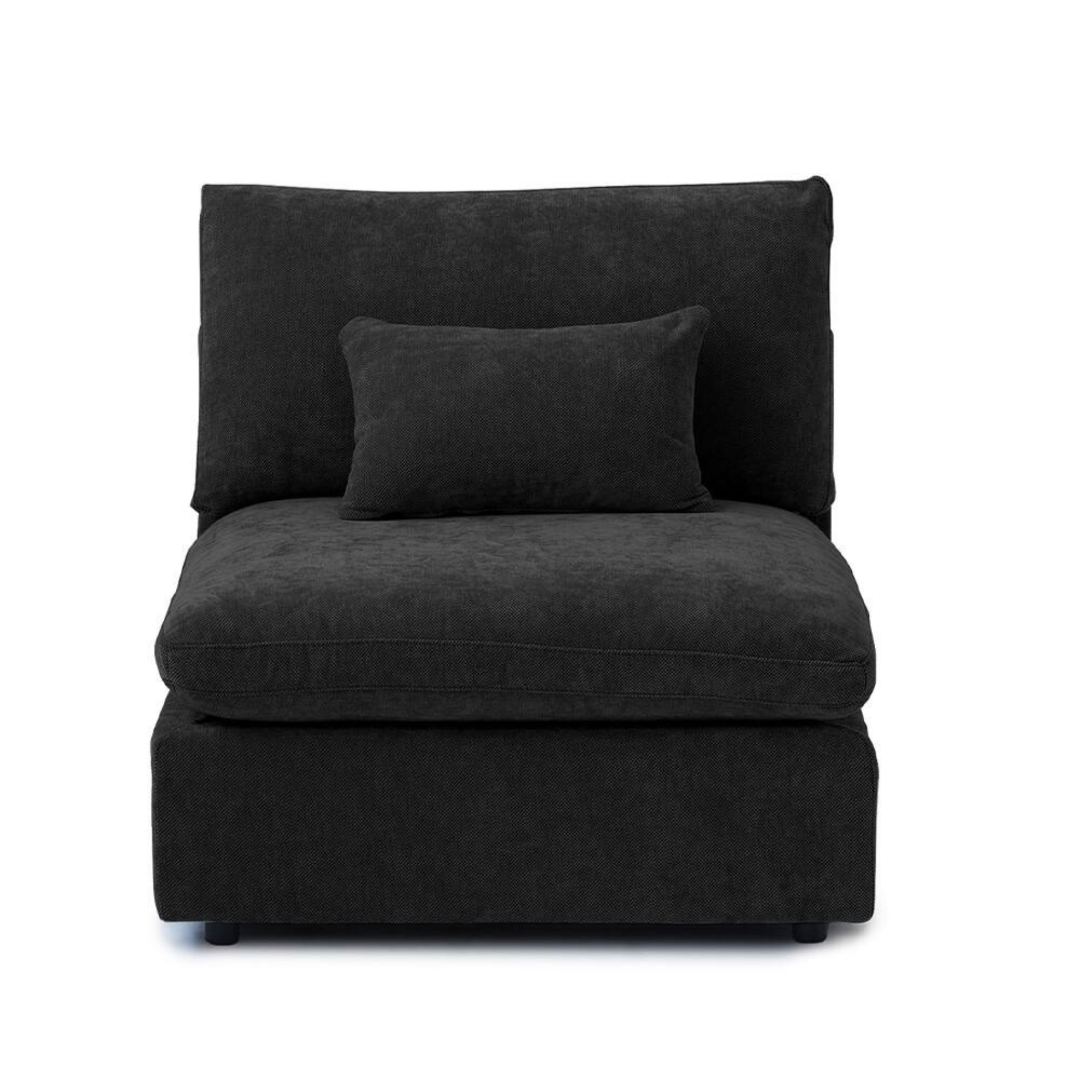 Modular Washable Armless Chair in Black