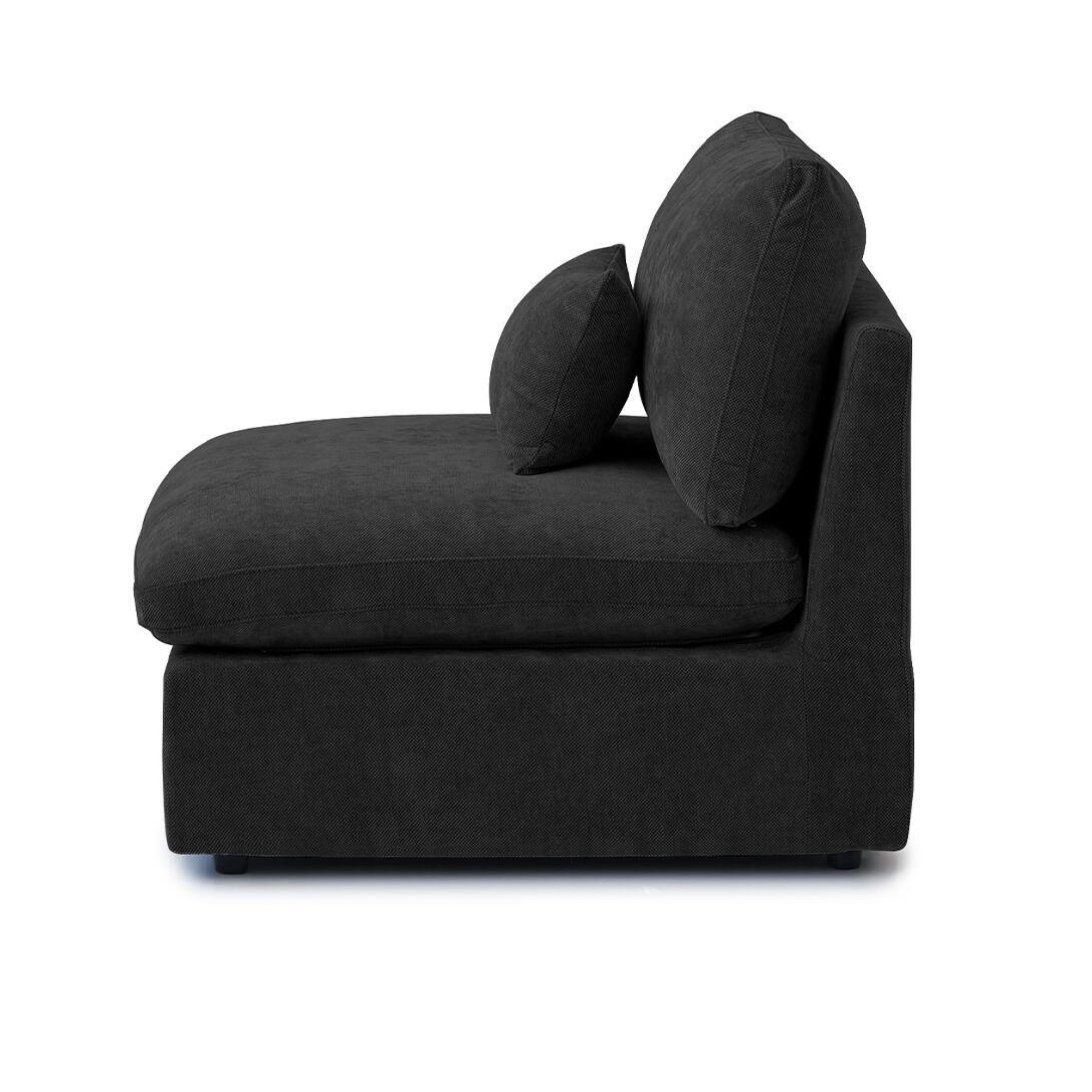 Modular Washable Armless Chair in Black