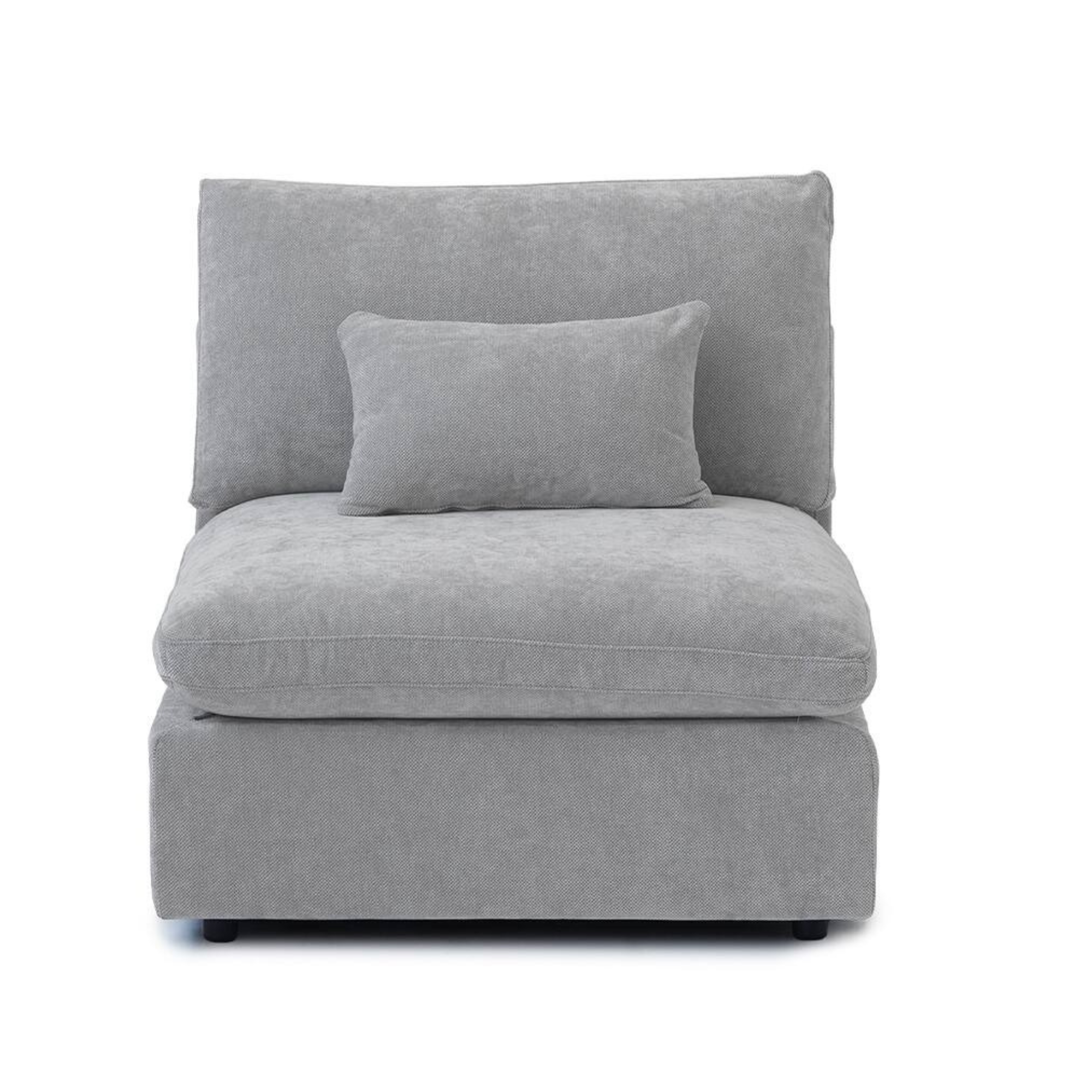 Modular Washable Armless Chair in Light Gray