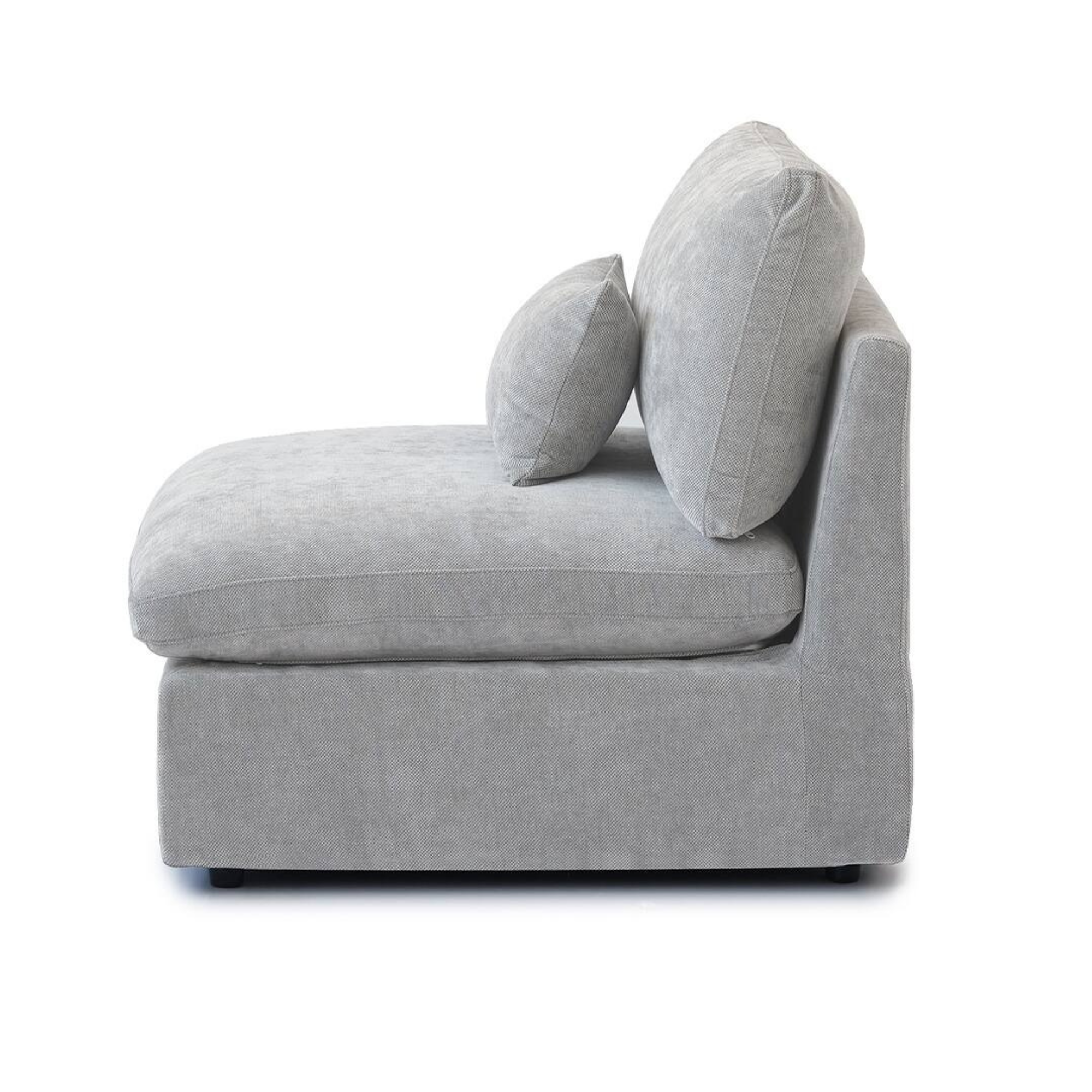 Modular Washable Armless Chair in Light Gray