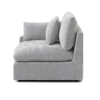 Gray slope arm modular seat with washable covers