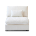 Modular Washable Armless Chair in White