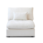 Modular Washable Armless Chair in White