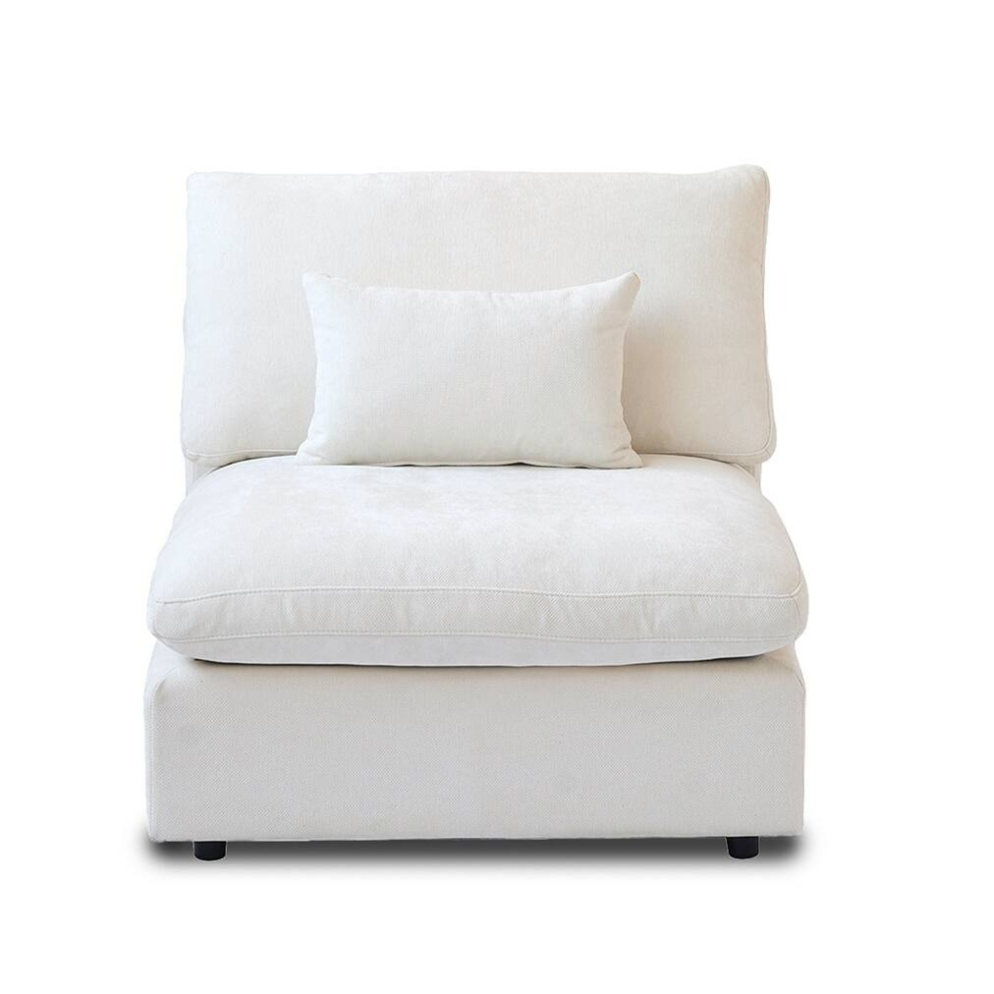 Modular Washable Armless Chair in White