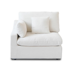 Modular Washable Slope Arm End Chair - Right in White