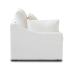 Modular Washable Slope Arm End Chair - Right in White
