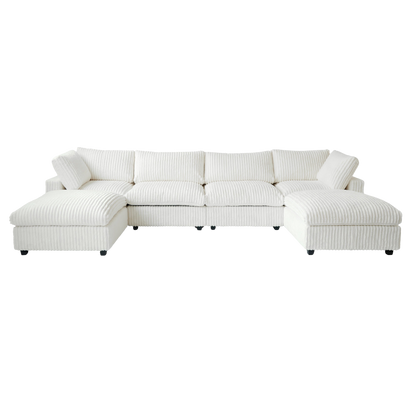 6-Seat Modular Double Chaise Sectional | Velveteen
