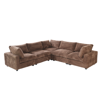 5-Seat Modular Corner Sectional | Velveteen
