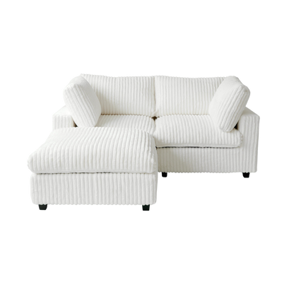 3-Seat Modular Chaise Sectional | Velveteen