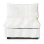 Slipcover Only - Modular Washable Fuzzy Armless Chair in Beige