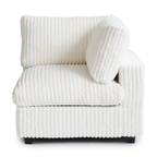 Modular Washable Fuzzy End Chair - Left in Beige