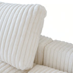 Slipcover Only - Modular Washable Fuzzy 2-Seater in Beige