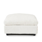 Slipcover Only - Modular Washable Fuzzy Ottoman in Beige