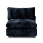 Slipcover Only - Modular Washable Fuzzy Armless Chair in Black