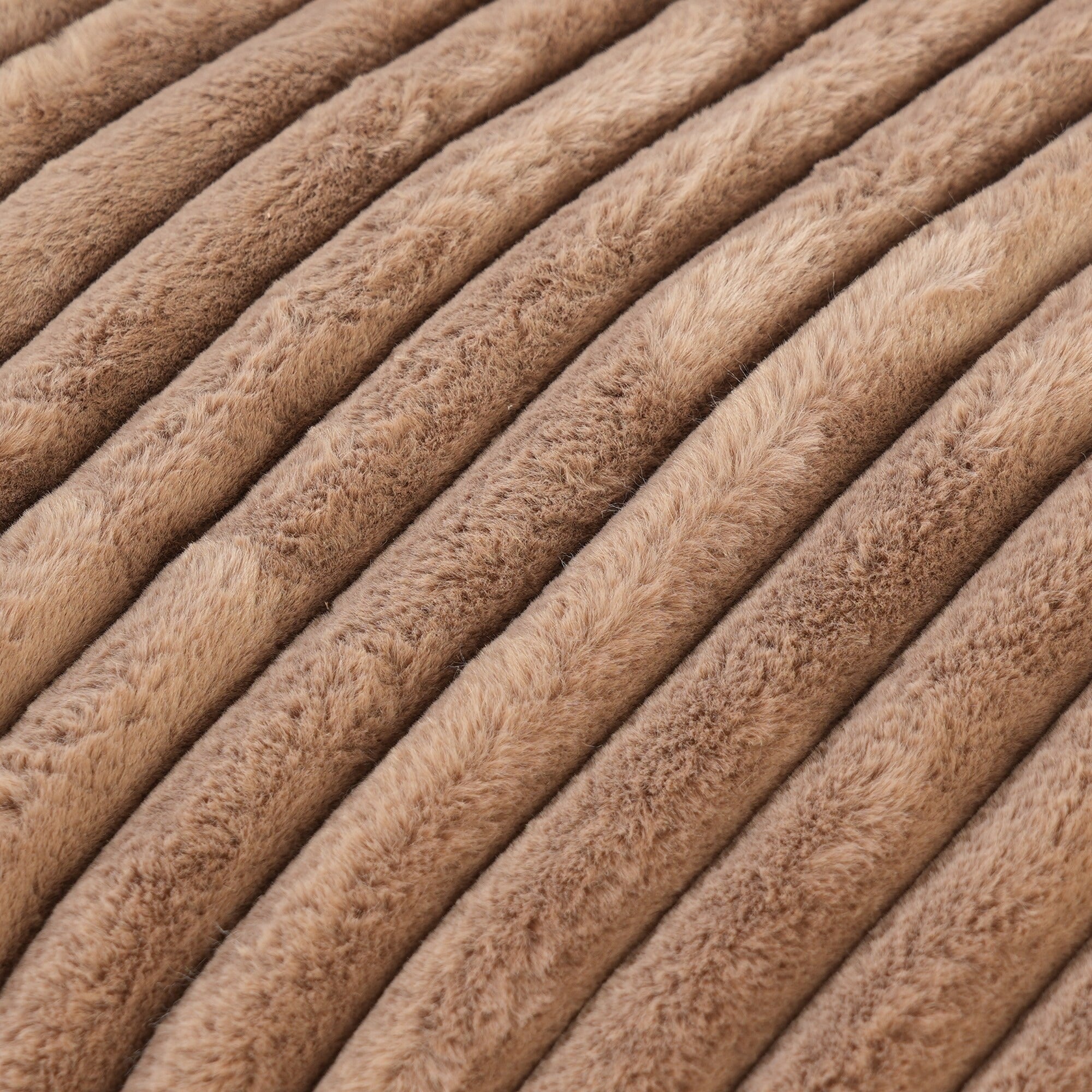 Slipcover Only - Modular Washable Fuzzy 2-Seater in Brown