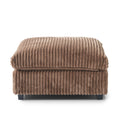 Slipcover Only - Modular Washable Fuzzy Ottoman in Brown