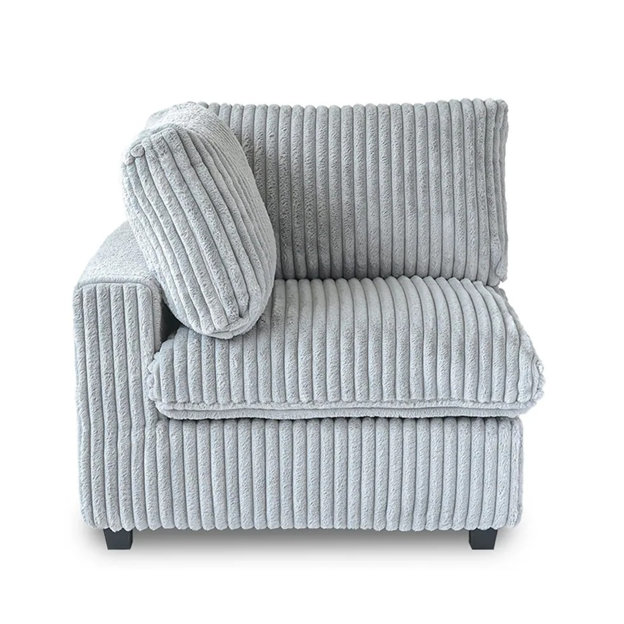 Modular Washable Fuzzy End Chair - Right in Light Gray