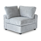 Modular Washable Fuzzy End Chair - Left in Light Gray