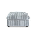 Slipcover Only - Modular Washable Fuzzy Ottoman in Light Gray