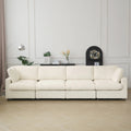 Modular Washable Track Arm 4-Seater in Beige