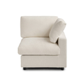 Modular Washable Track Arm End Chair - Left in Beige