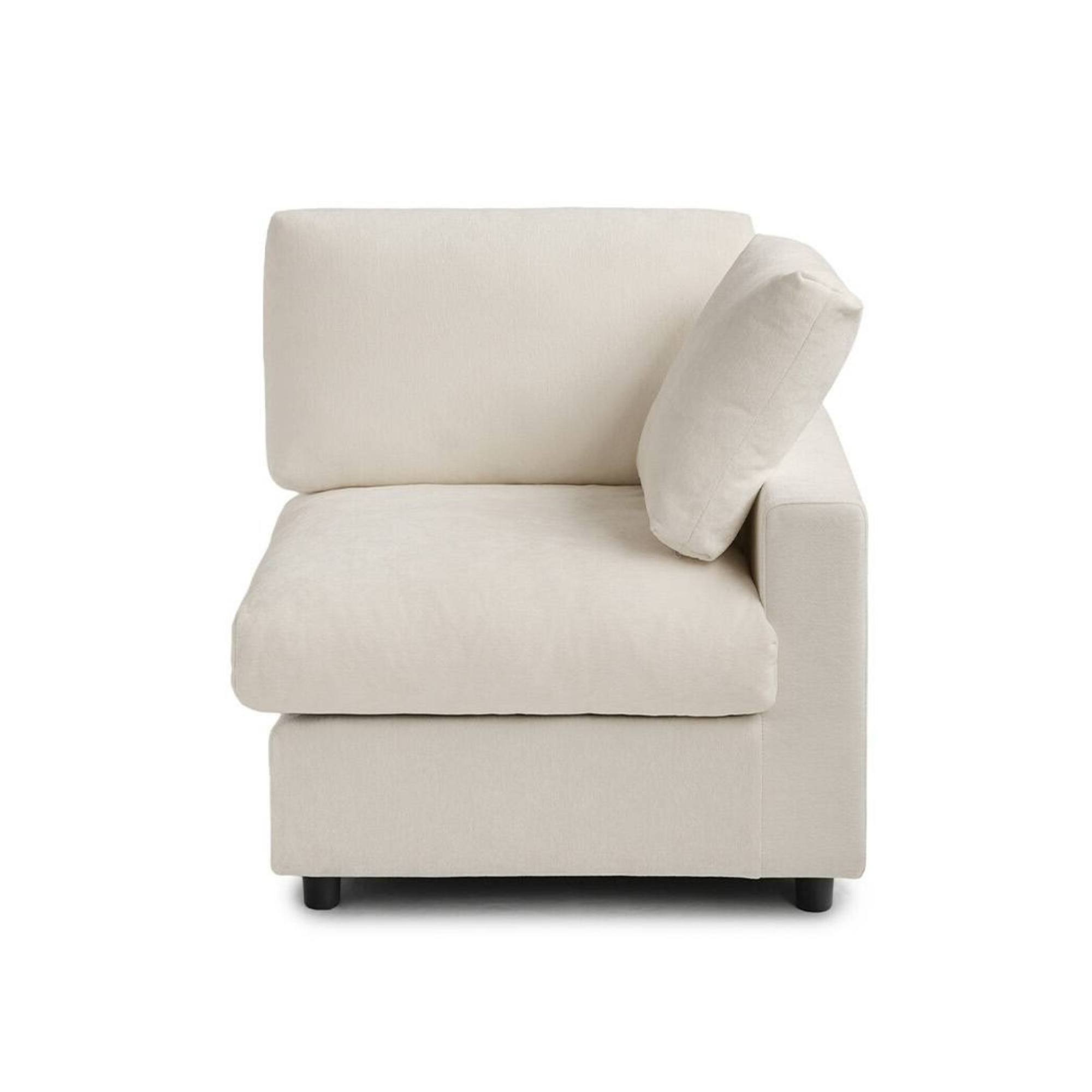 Modular Washable Track Arm End Chair - Left in Beige