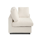 Modular Washable Track Arm End Chair - Left in Beige