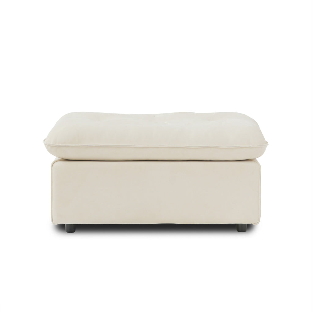 5-Seater Modular L-Shaped Sectional with Chaise in Linen and Chenille