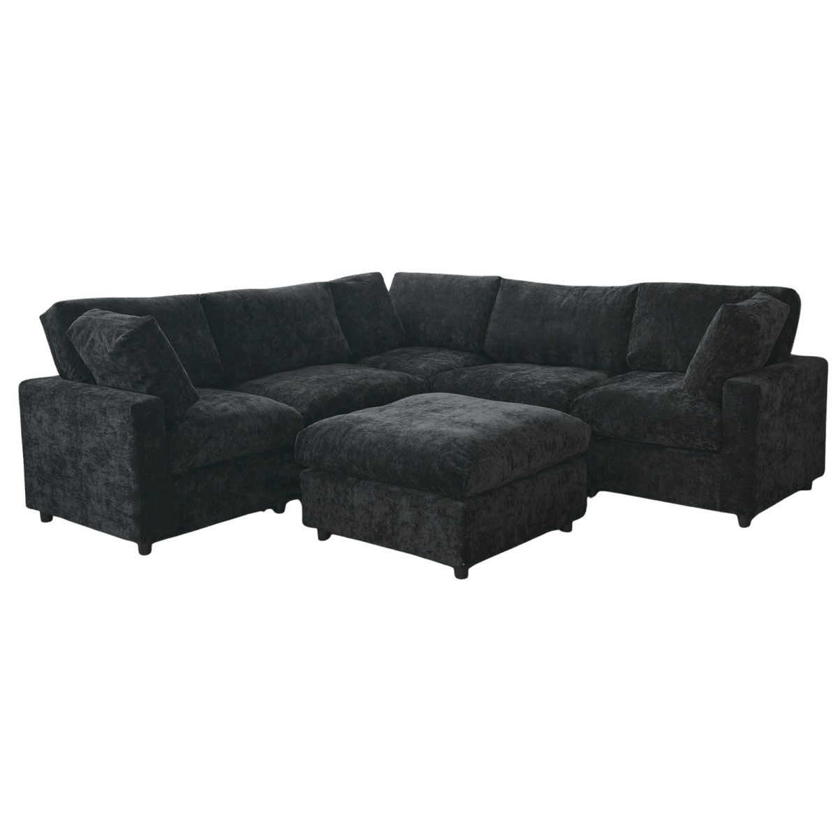 Washable Track Arm 5-Seater Corner Sectional + Ottoman