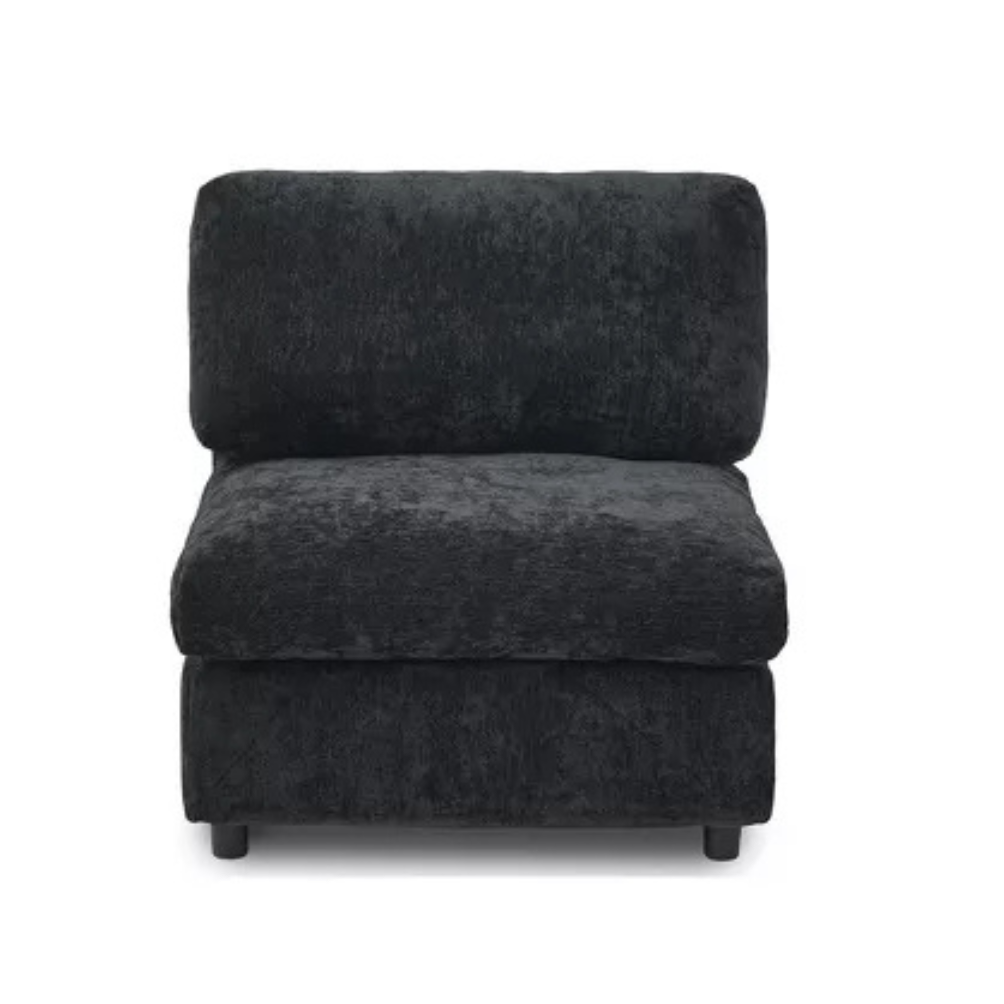 Modular Washable Armless Chair in Black