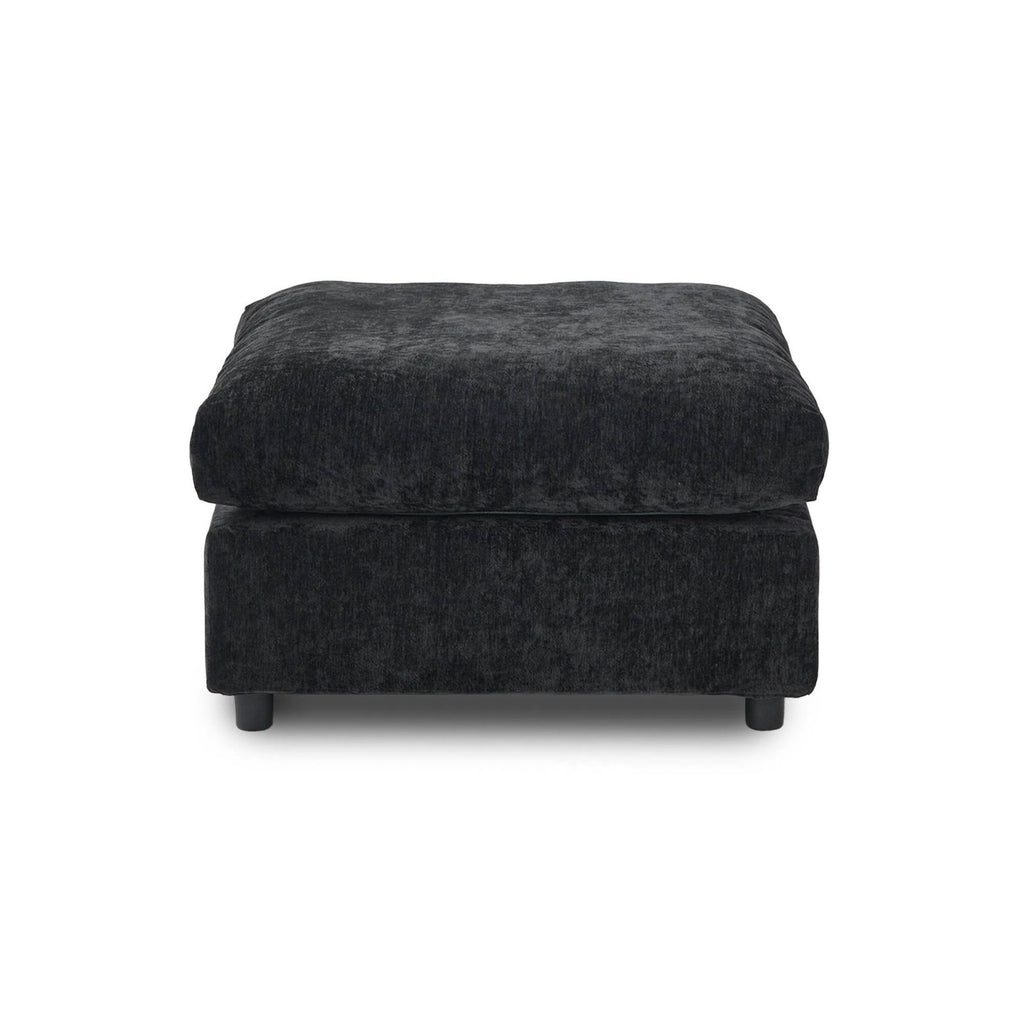 Slipcover Only - Modular Washable Ottoman in Black