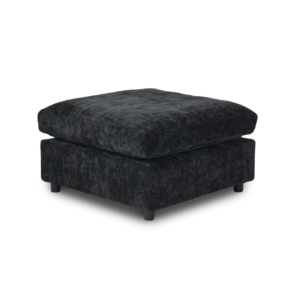 Slipcover Only - Modular Washable Ottoman in Black