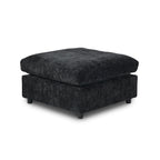 Slipcover Only - Modular Washable Ottoman in Black