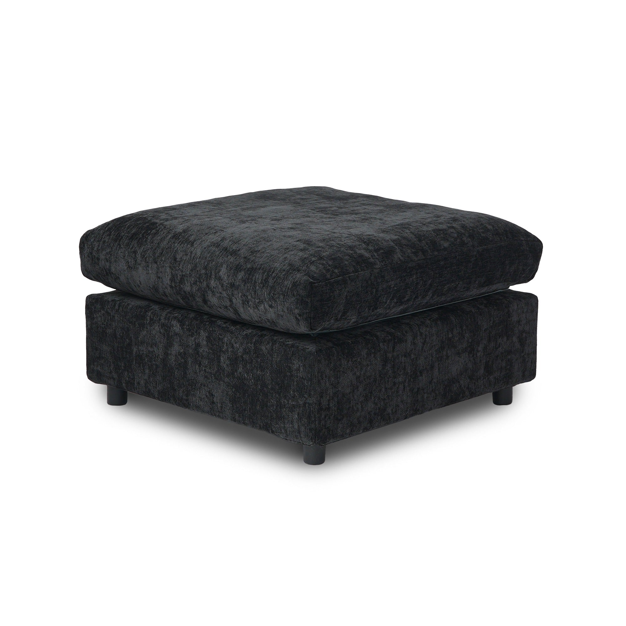Modular Washable Ottoman in Black